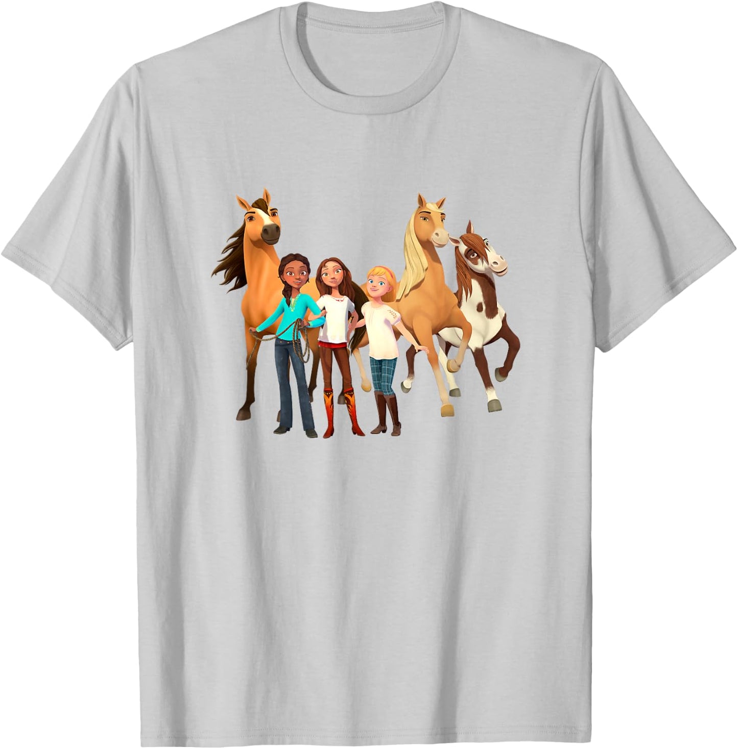 DreamWorks Spirit Riding Free - All Character T-Shirt - T-Shirt | Ash