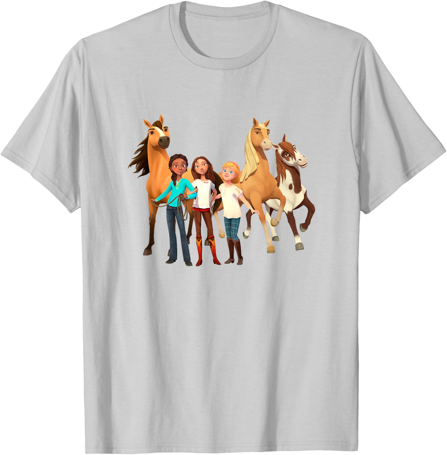 DreamWorks Spirit Riding Free - All Character T-Shirt - T-Shirt | Ash
