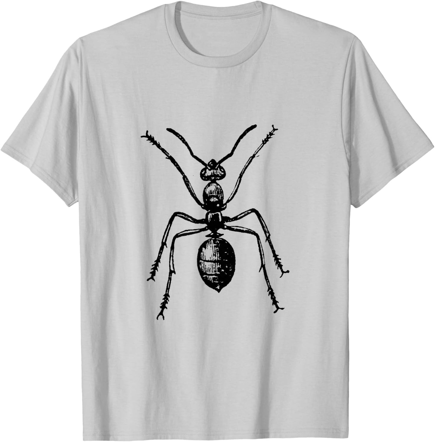 Vintage Ant Insect Print T-Shirt - T-Shirt | Ash