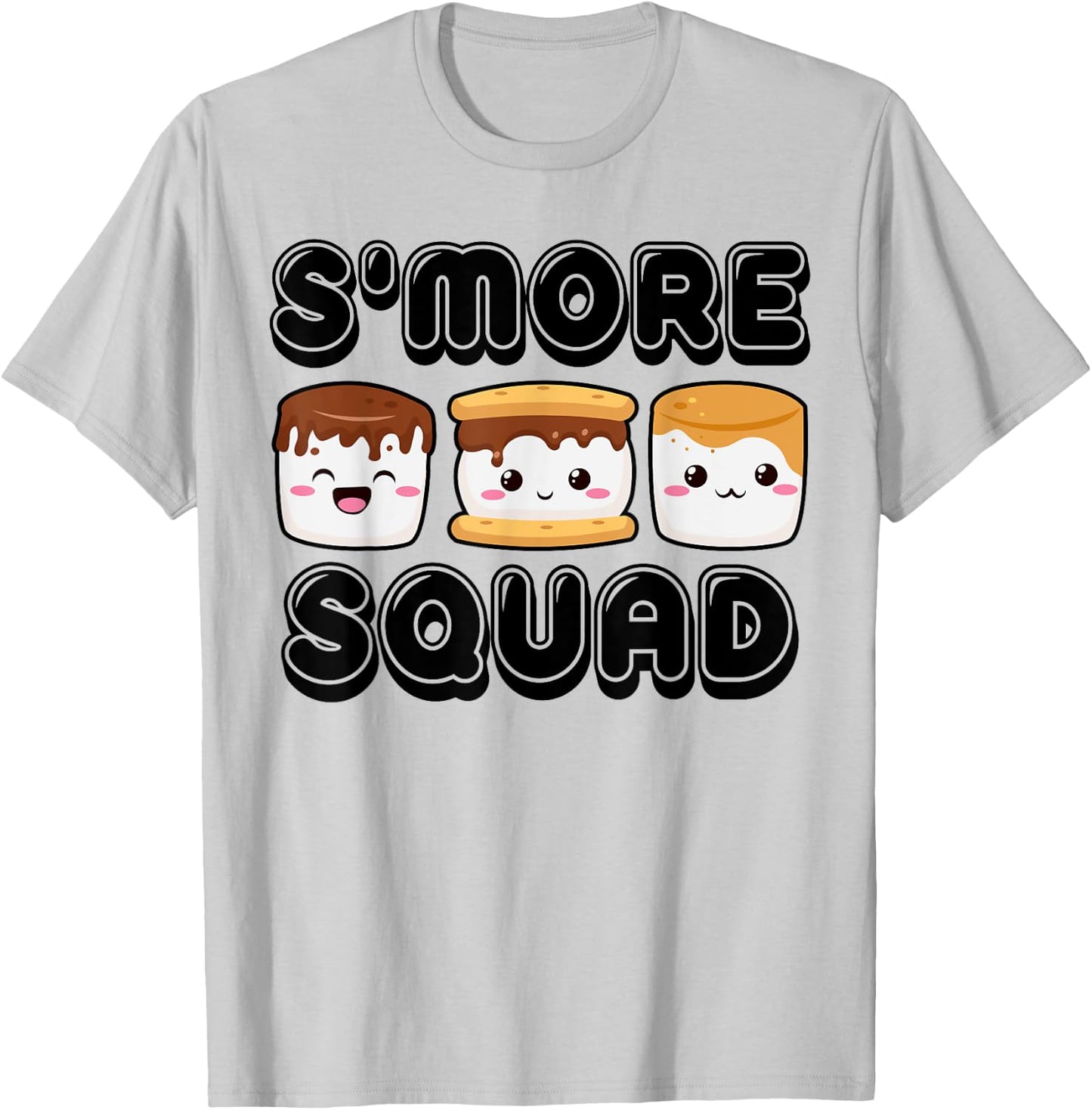 Smore Squad Camping Campfire Chocolate Marshmallow S'mores T-Shirt - T-Shirt | Ash