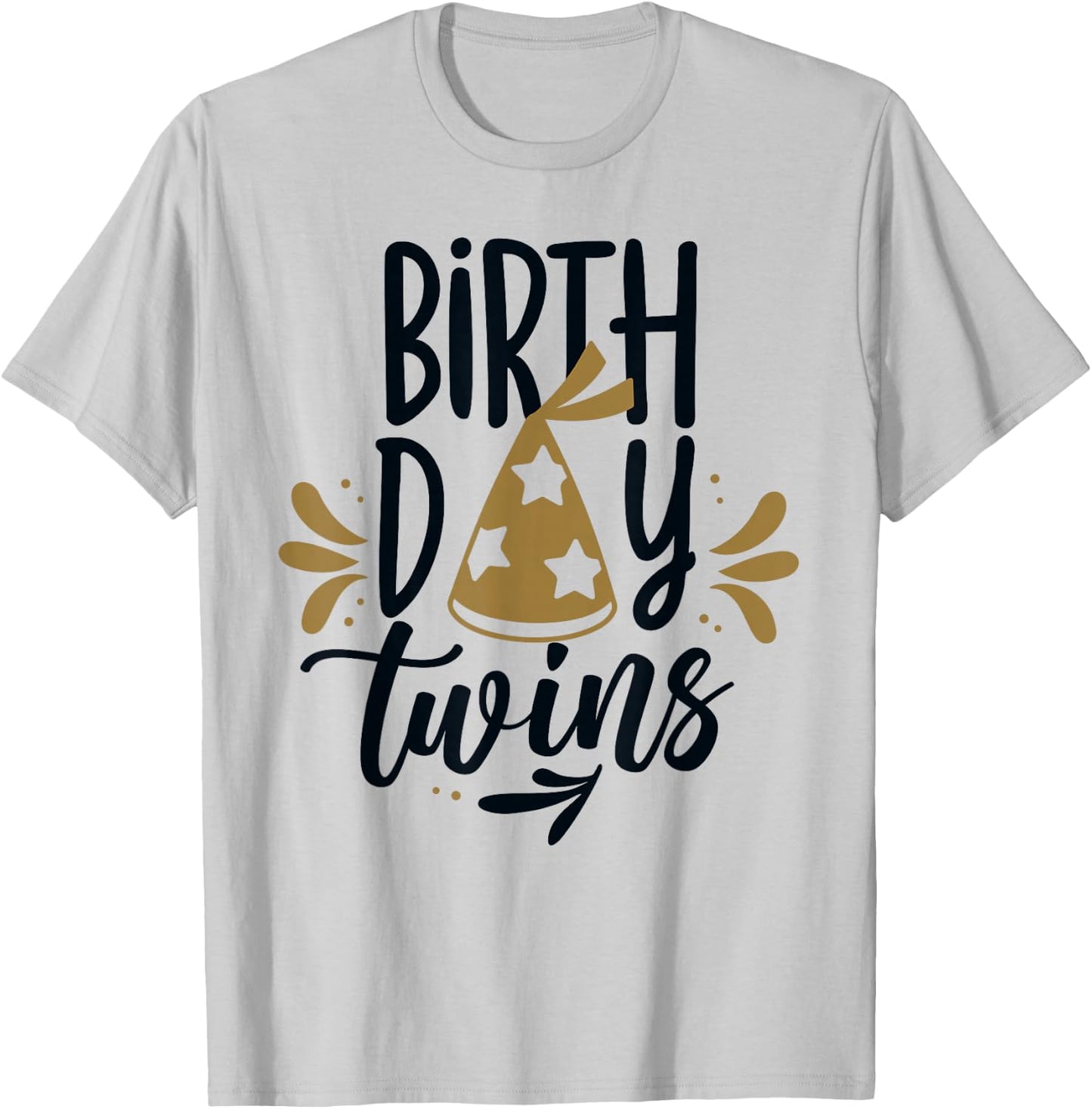 Birthday Twins Celebrate Cute Twin T-Shirt - T-Shirt | Ash
