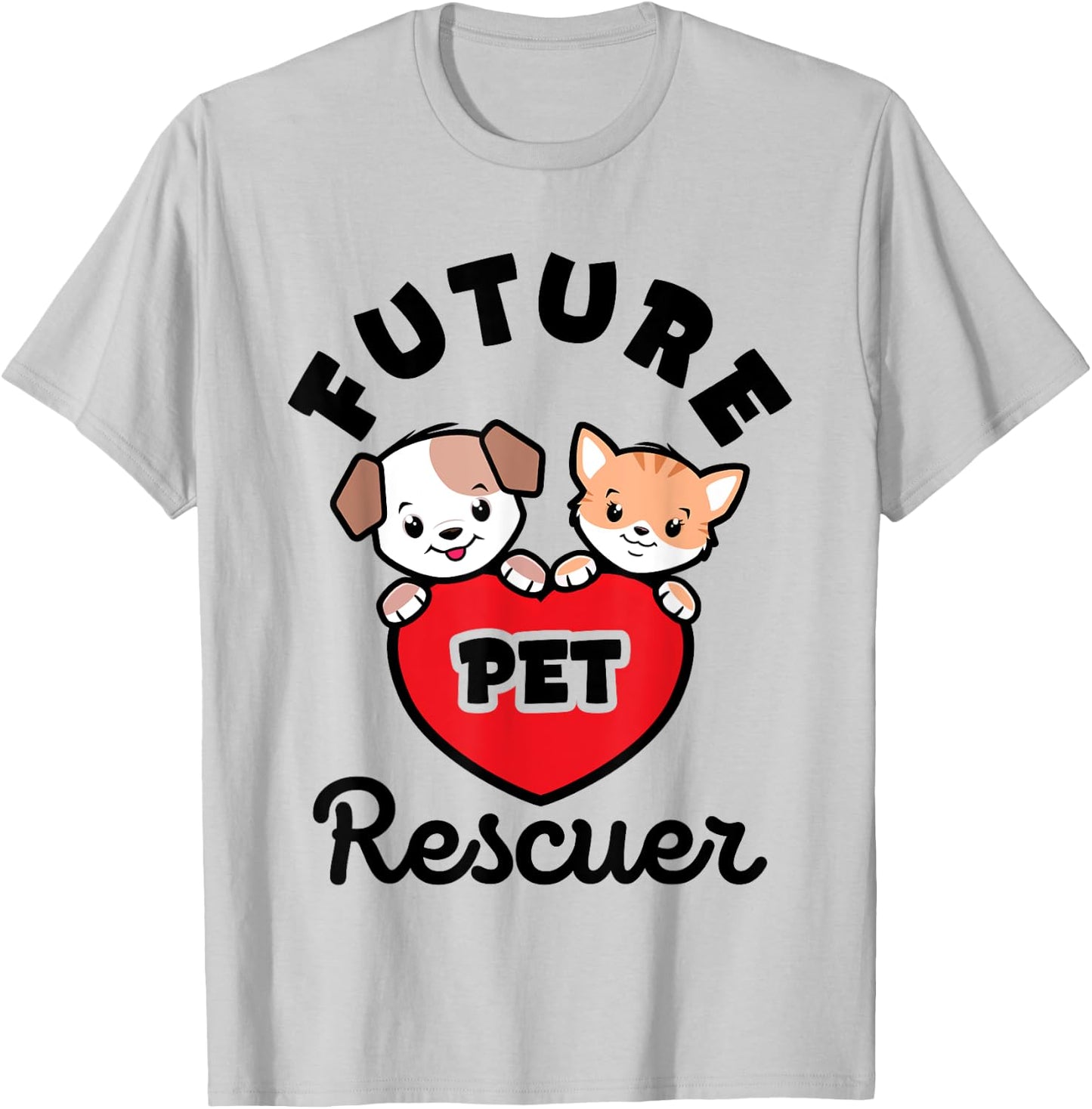 Future Pet Rescuer Veterinarian Dog Cat Baby Animal Rescue T-Shirt - T-Shirt | Ash
