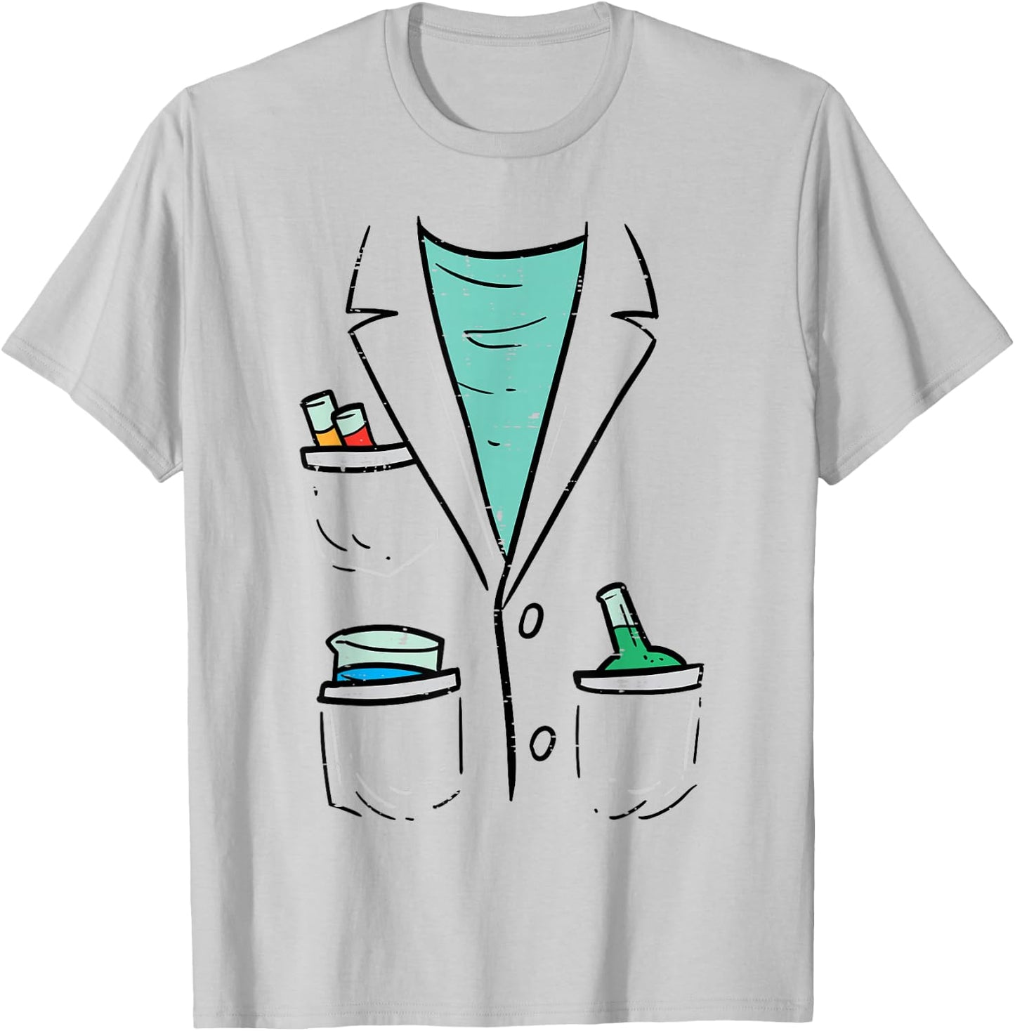Mad Scientist Chemist Costume Funny Halloween Nerd Geek Boys T-Shirt - T-Shirt | Ash