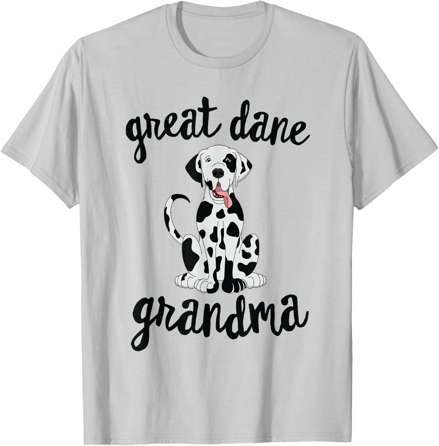 Harlequin Great Dane Grandma Pawma Dog Grandparent Grandmaw Men Women Kids T-Shirt - T-Shirt | Ash