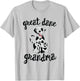 Harlequin Great Dane Grandma Pawma Dog Grandparent Grandmaw Men Women Kids T-Shirt - T-Shirt | Ash