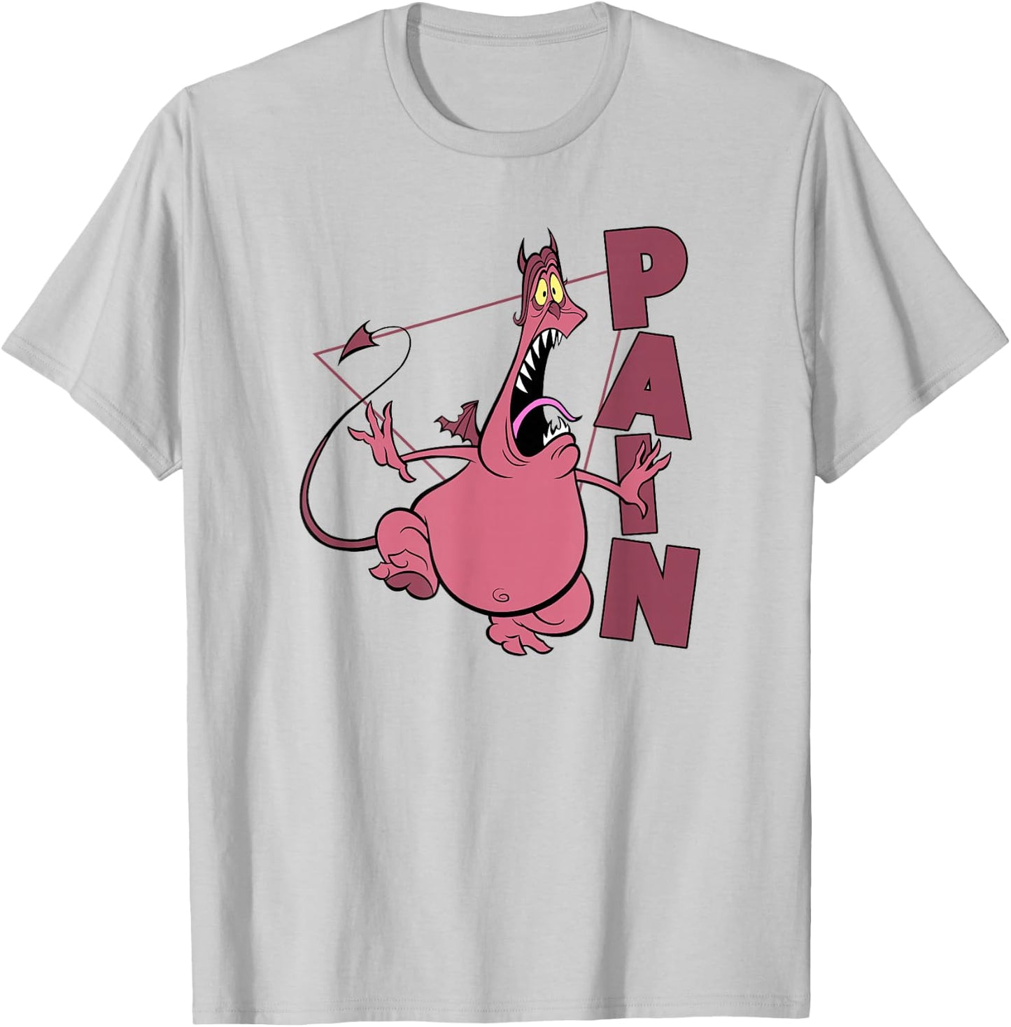 Disney Hercules Pain Geometric Name Portrait T-Shirt - T-Shirt | Ash