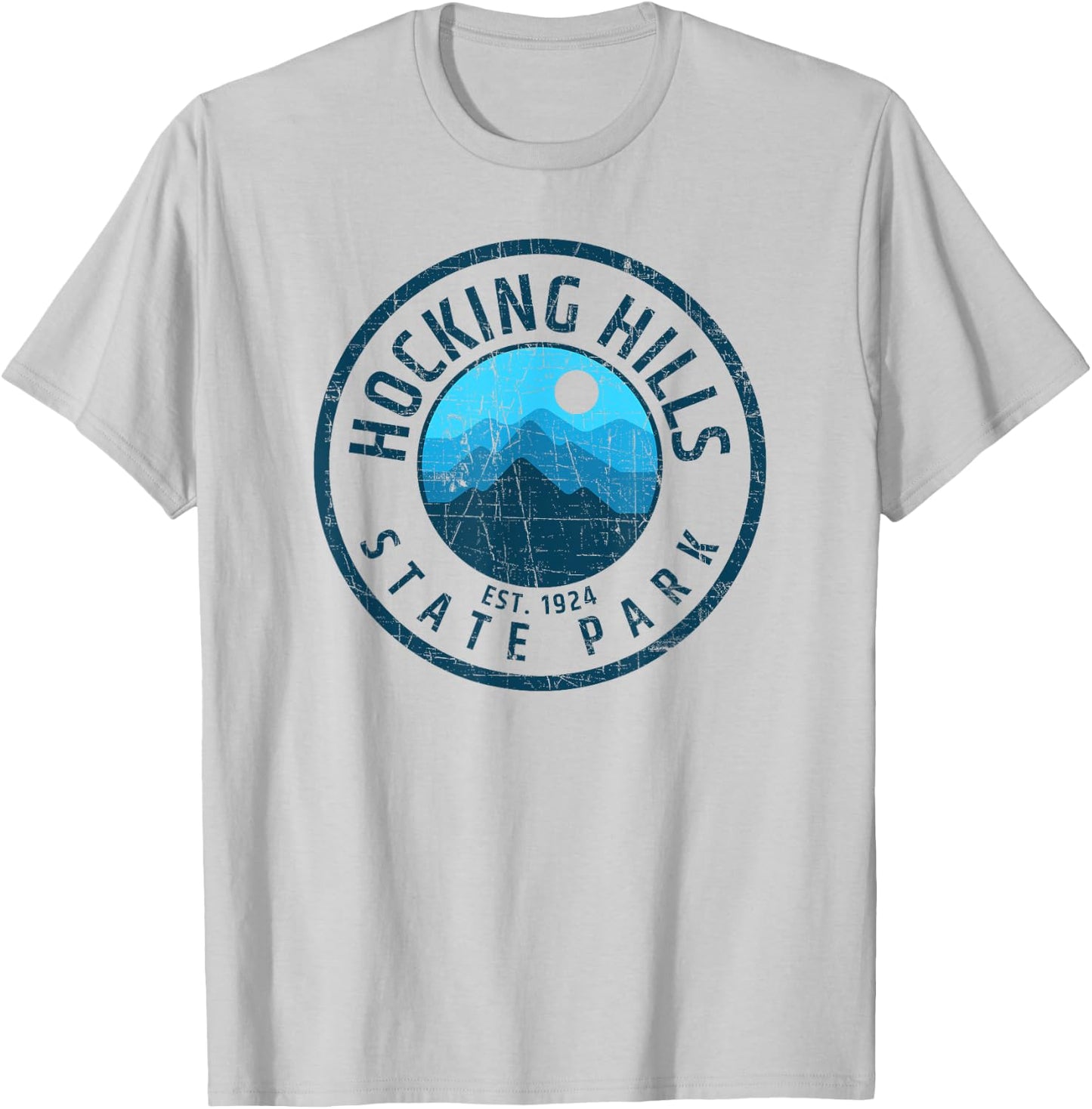 Retro Hocking Hills State Park Souvenir T-Shirt - T-Shirt | Ash