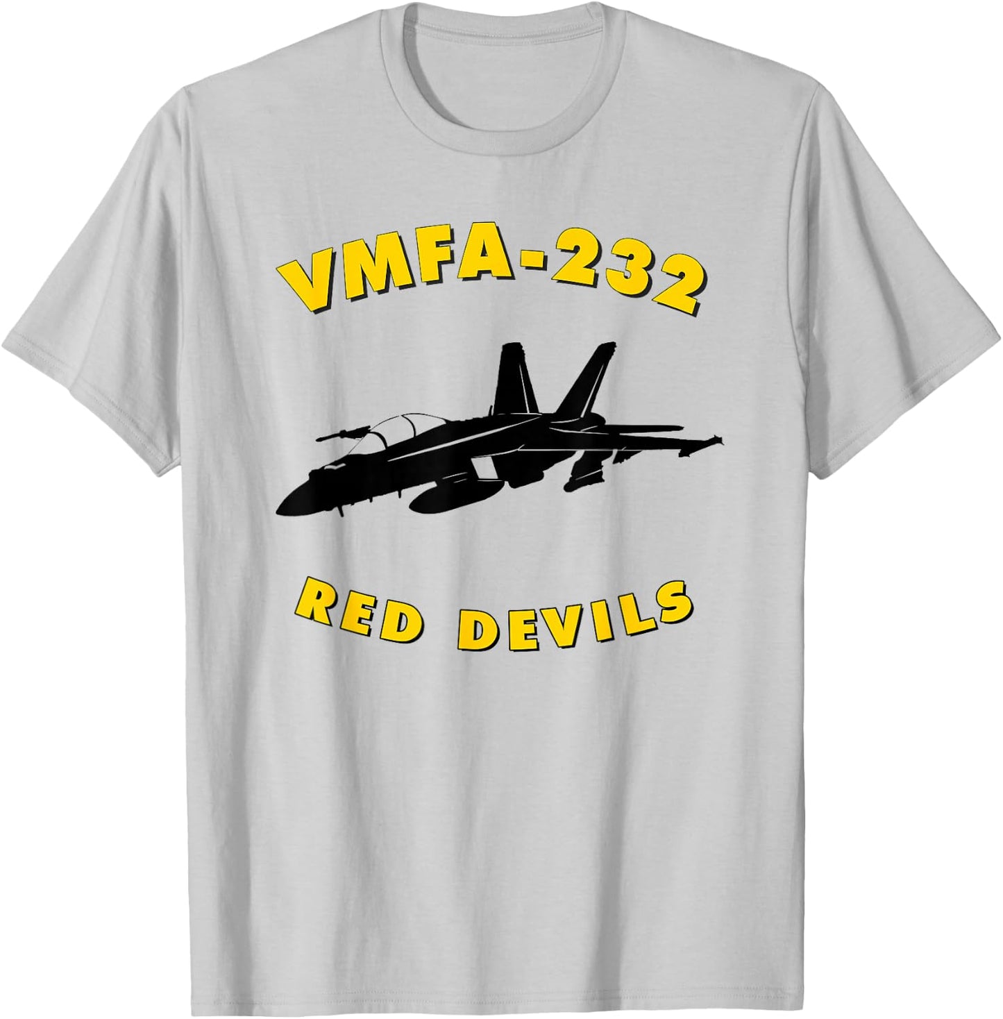 VMFA-232 Red Devils Fighter Squadron F/A-18 Hornet Jet T-Shirt - T-Shirt | Ash