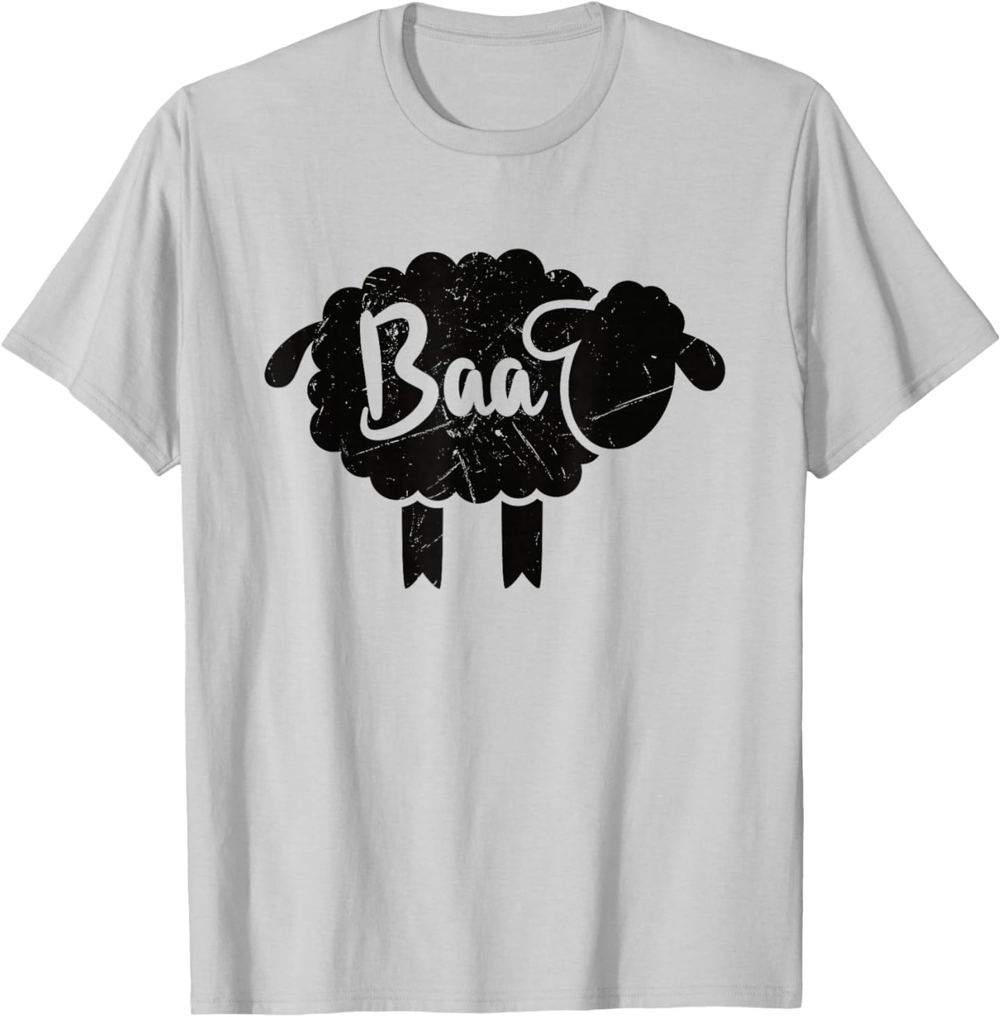 Cute Baa Sheep Sound Black Sheep Toy Lovers Gift T-Shirt - T-Shirt | Ash