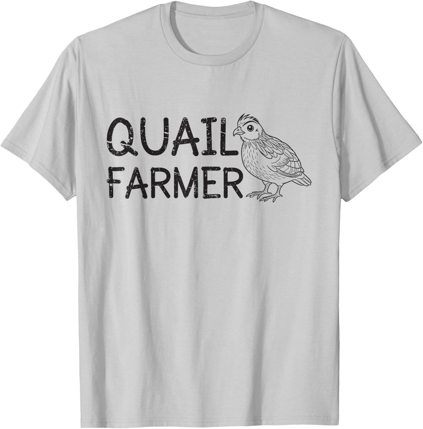 Coturnix Quail Lovers Funny Quail Breeder Quail Farmer T-Shirt - T-Shirt | Ash