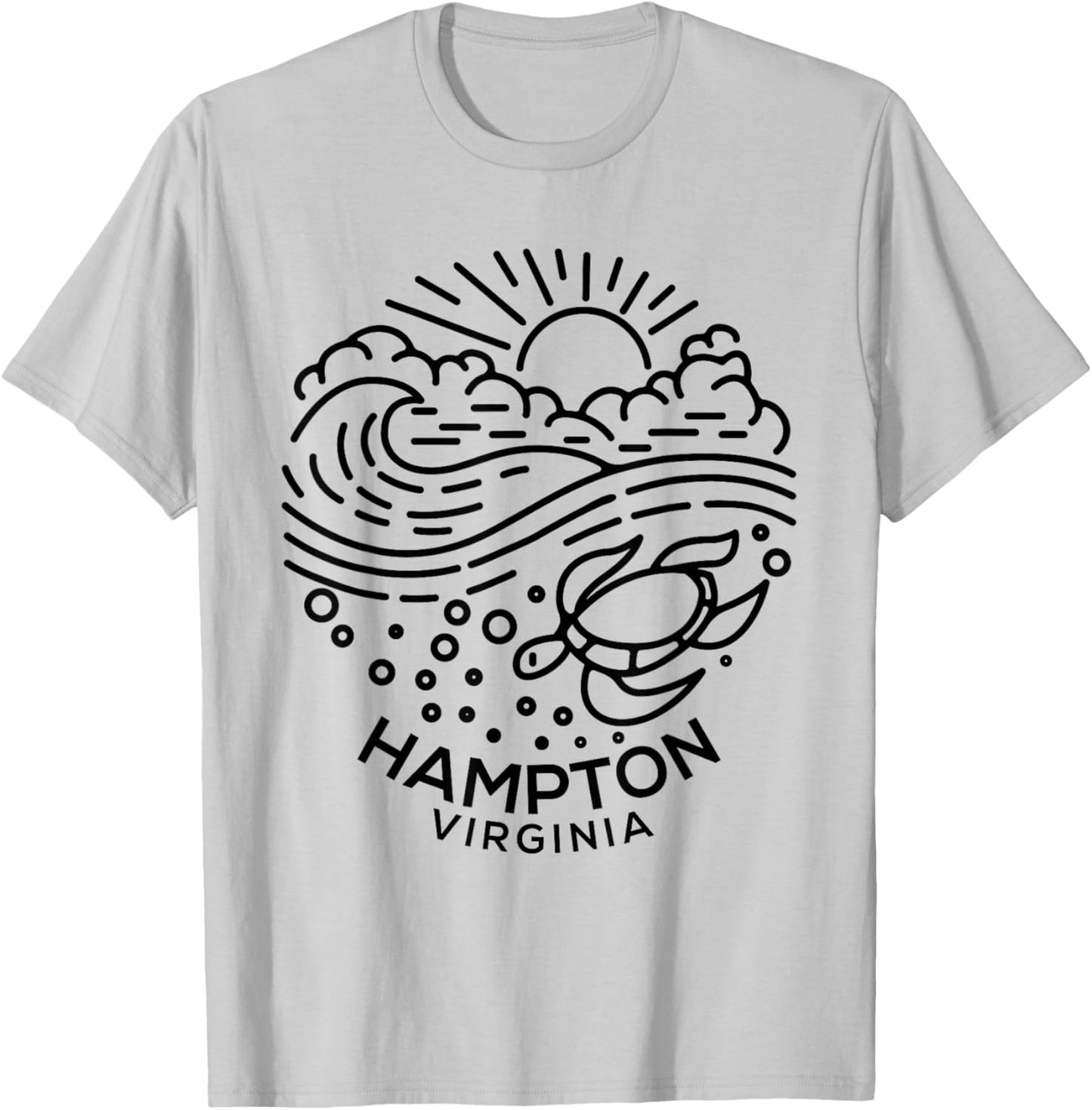 Hampton VA T-Shirt - T-Shirt | Ash