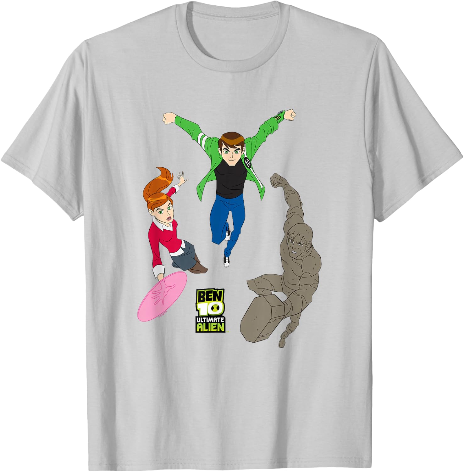 Ben 10 Ultimate Alien: Cosmic Destruction Main Heroes Trio T-Shirt - T-Shirt | Ash