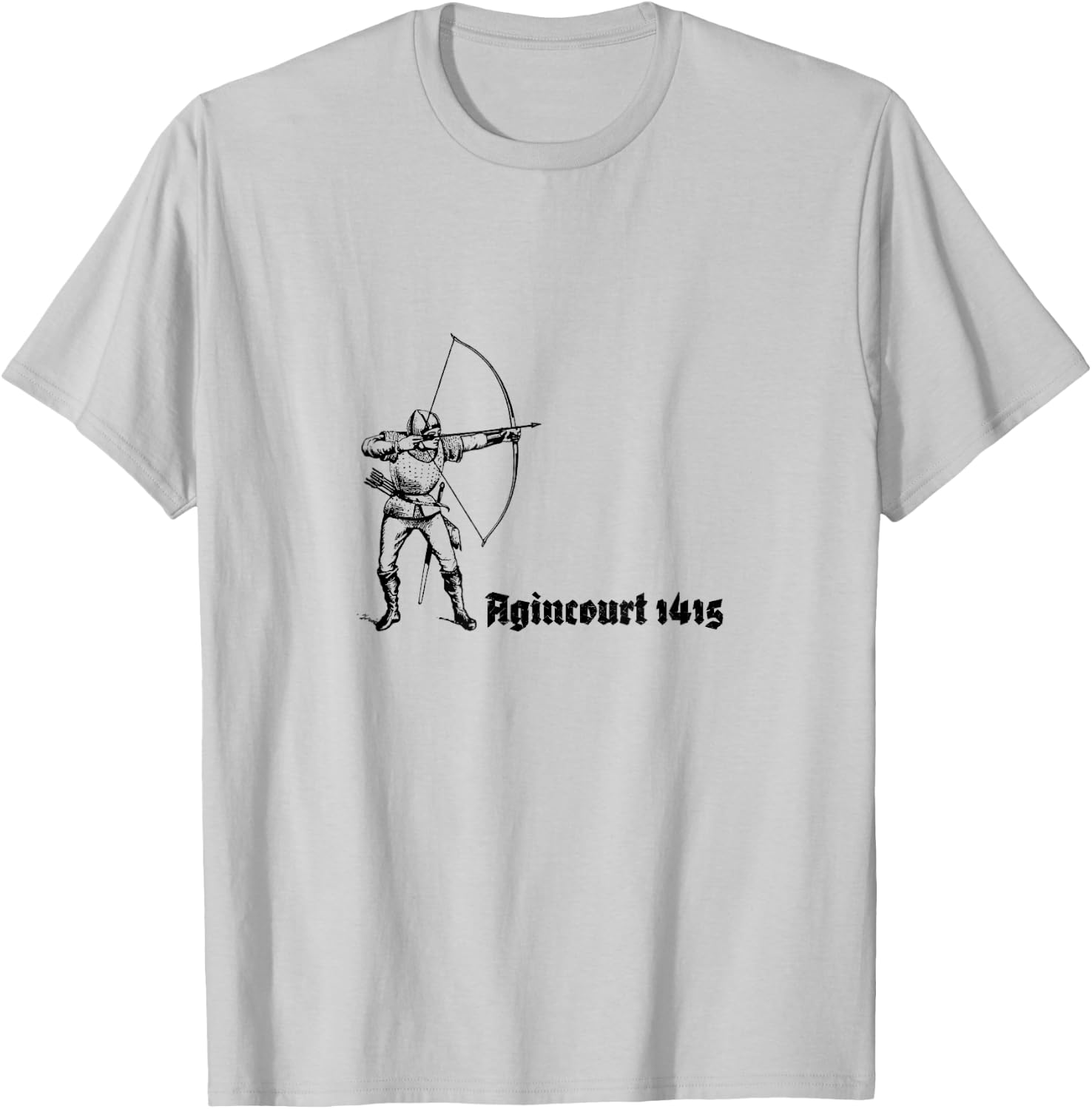Agincourt 1415 - Longbow T-Shirt - T-Shirt | Ash