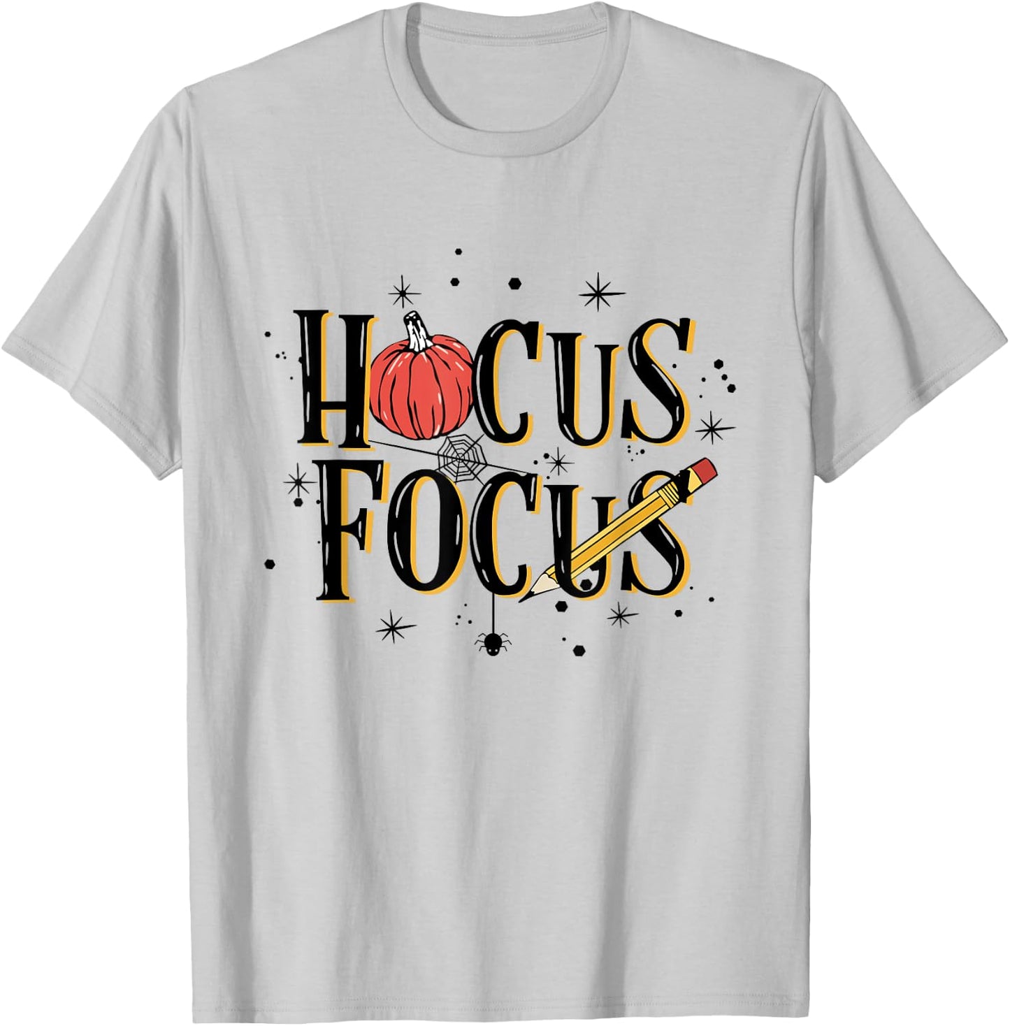 Women Hocus Focus Teacher Funny T-Shirt - T-Shirt | Ash