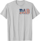 (2 Sides) Distressed Best Dad Ever American Flag Fathers Day T-Shirt - T-Shirt | Ash