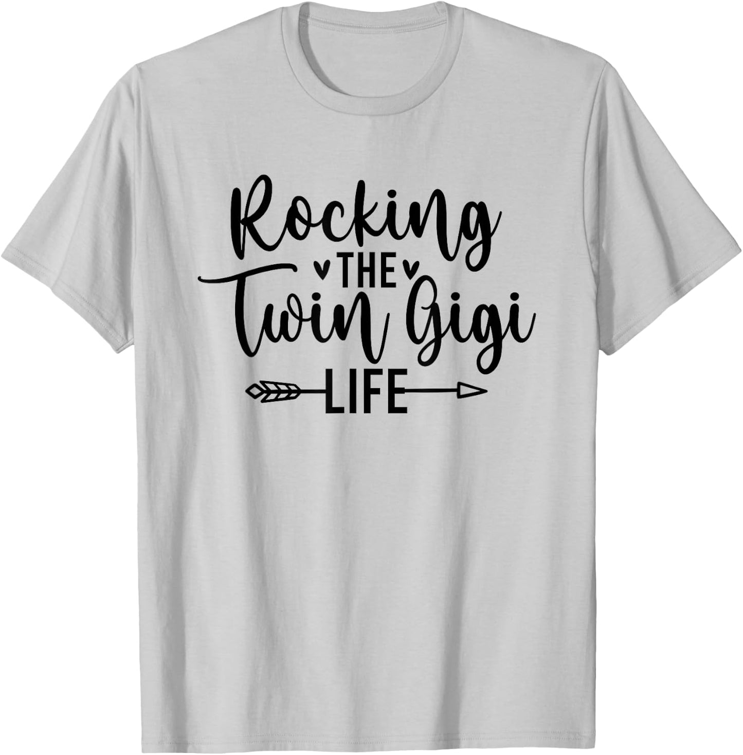 Rocking The Twin Gigi Life Grandma Gigi Of Twins T-Shirt - T-Shirt | Ash