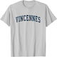 Vincennes Indiana IN Vintage Sports Design Navy Design T-Shirt - T-Shirt | Ash
