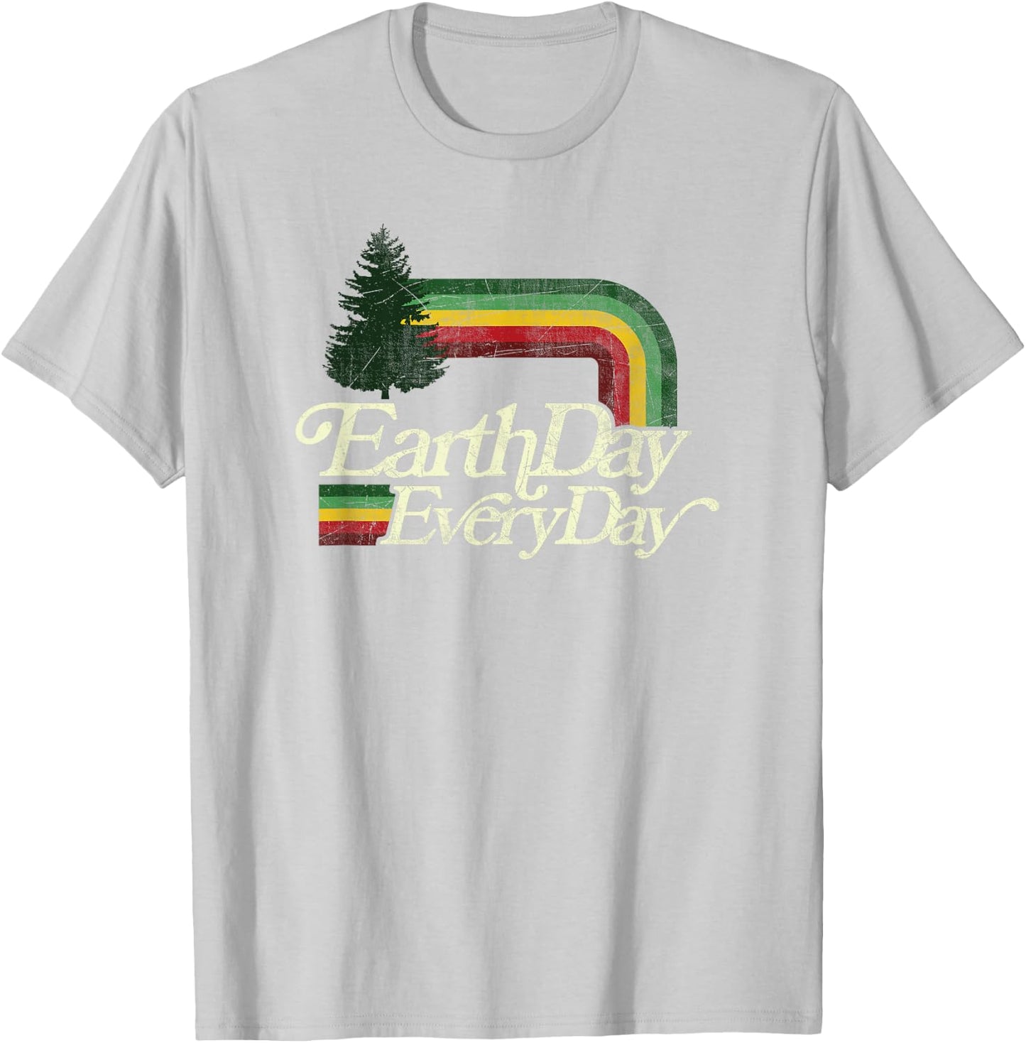 Cute Earth Day Everyday Retro Vintage T-Shirt - T-Shirt | Ash