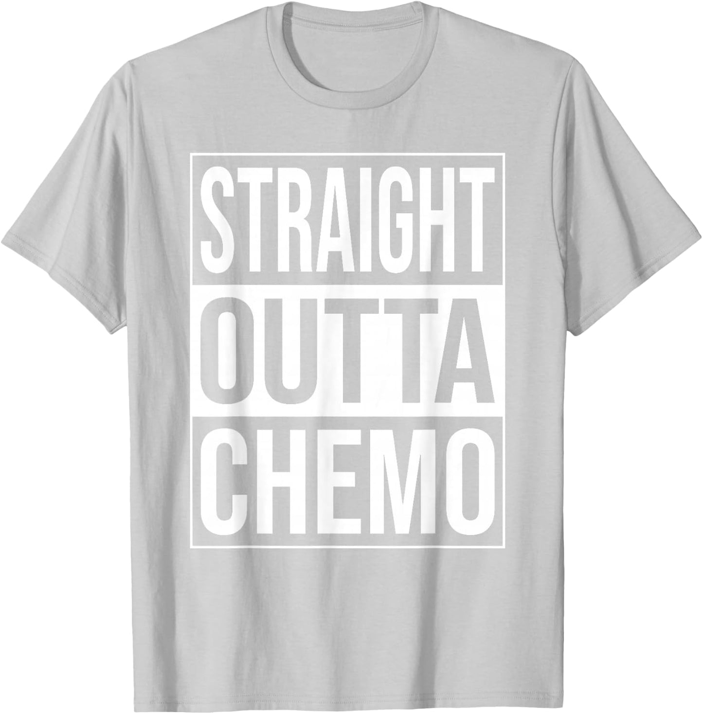 Straight Outta Chemo Chemotherapy Cancer Treatment Pink T-Shirt - T-Shirt | Ash