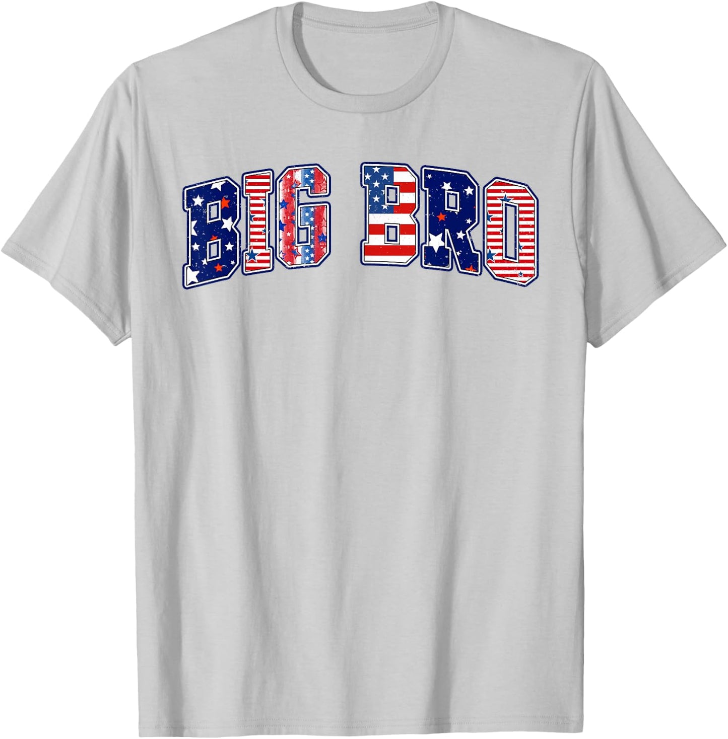 Patriotic Big Bro 4th of July American Flag Independence Day T-Shirt - T-Shirt | Ash