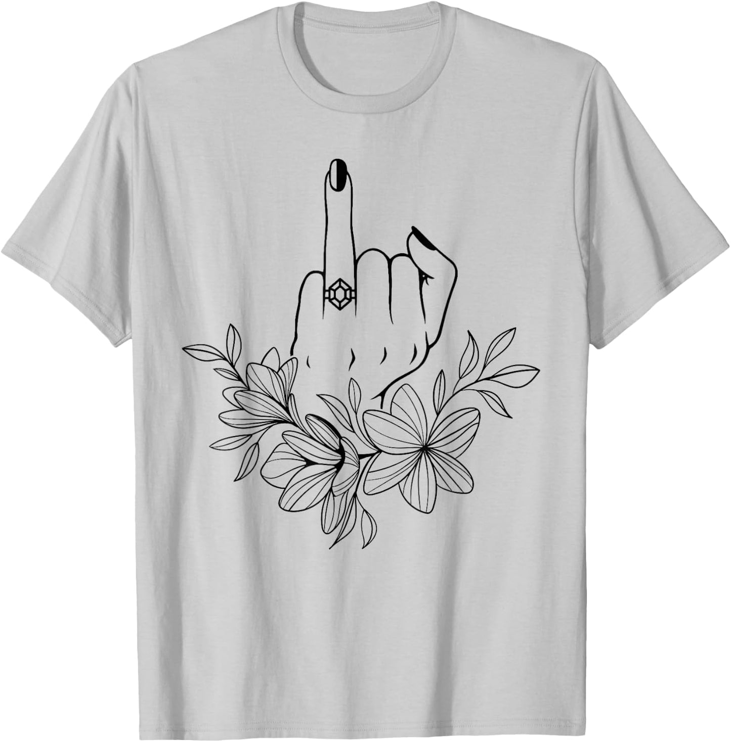 Bride Ring Finger Funny Wedding Bachelorette Party Newlywed T-Shirt - T-Shirt | Ash