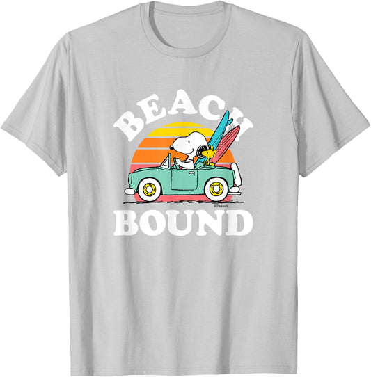 Peanuts - Snoopy Beach Bound T-Shirt - T-Shirt | Ash