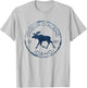 Coeur d'Alene Idaho Weathered Moose Design Souvenir T-Shirt - T-Shirt | Ash
