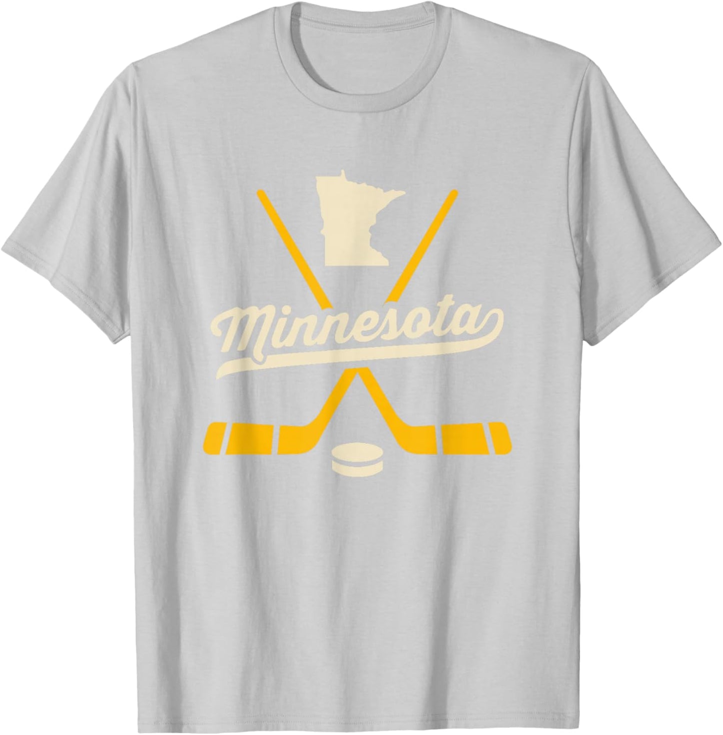 Vintage Minnesota Ice Hockey Sticks Sports Team Fan Gift T-Shirt - T-Shirt | Ash