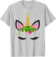 Unicorn Clover Leaf Unicorn Girl St Patricks Day T-Shirt - T-Shirt | Ash
