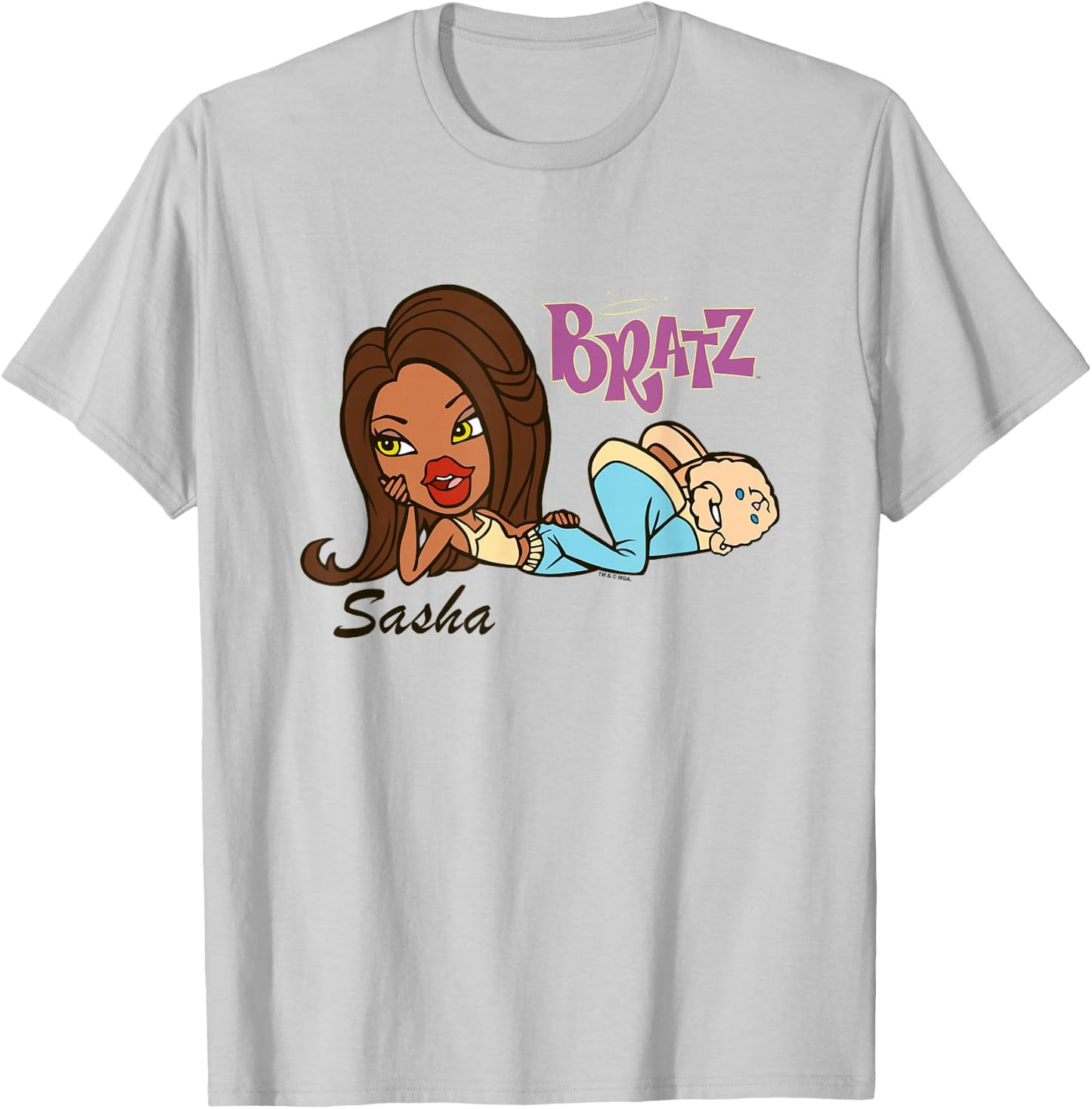 Bratz BFFs Sleepover Sasha Chilling In Her Pajamas T-Shirt - T-Shirt | Ash