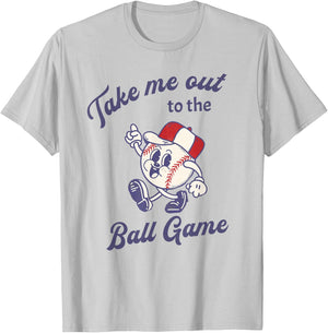 Take Me Out to The Baseball Ball Game Softball Vintage T-Shirt - T-Shirt | Ash