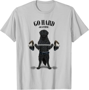 Black Labrador Dog Weightlifting in Fitness Gym T-Shirt - T-Shirt | Ash