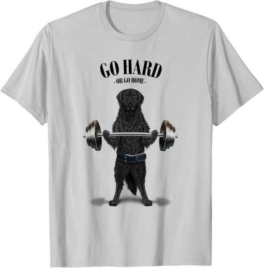 Black Labrador Dog Weightlifting in Fitness Gym T-Shirt - T-Shirt | Ash