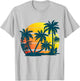 Coconut Palm Trees Summer Vacation Beach Tropical Summer Women Kids T-Shirt - T-Shirt | Ash