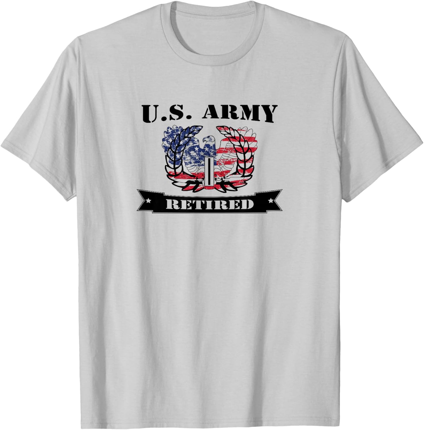 US Army CW5 Retired Eagle Rising Shirt T-Shirt - T-Shirt | Ash