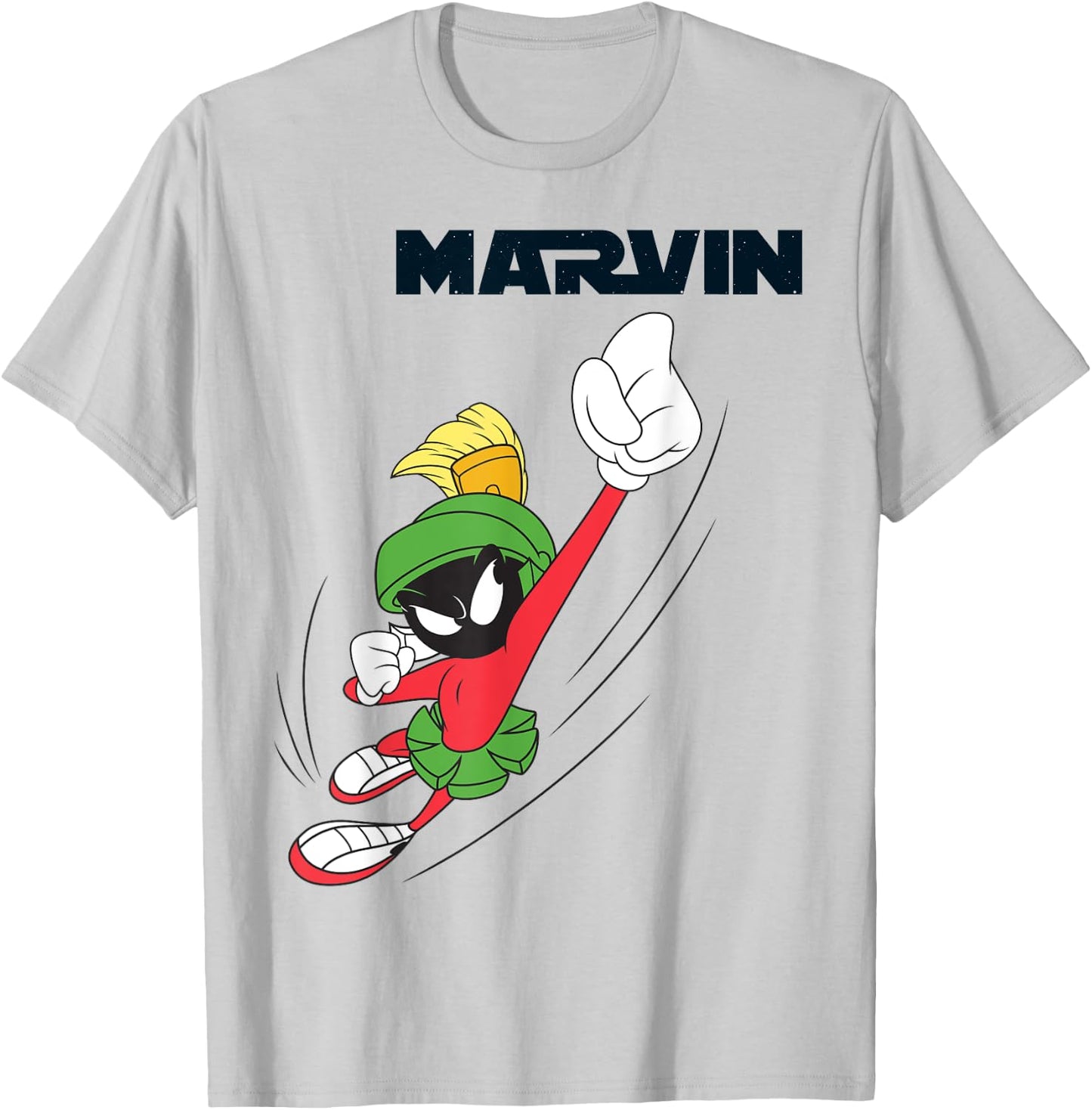 Marvin Flying Martian T-Shirt - T-Shirt | Ash