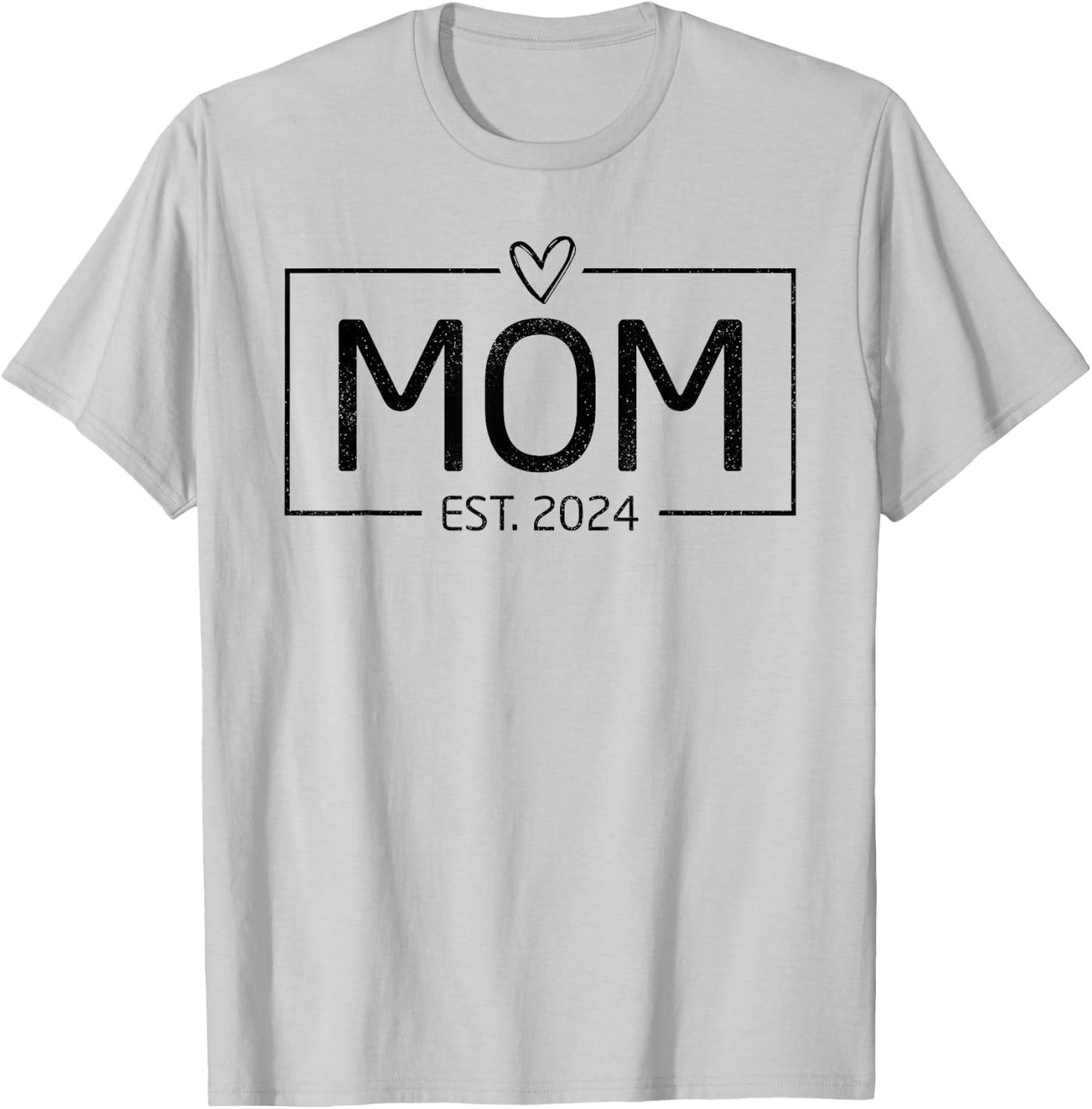 Mom Est. 2024 Expect Baby 2024, Mother 2024 New Mom 2024 T-Shirt - T-Shirt | Ash