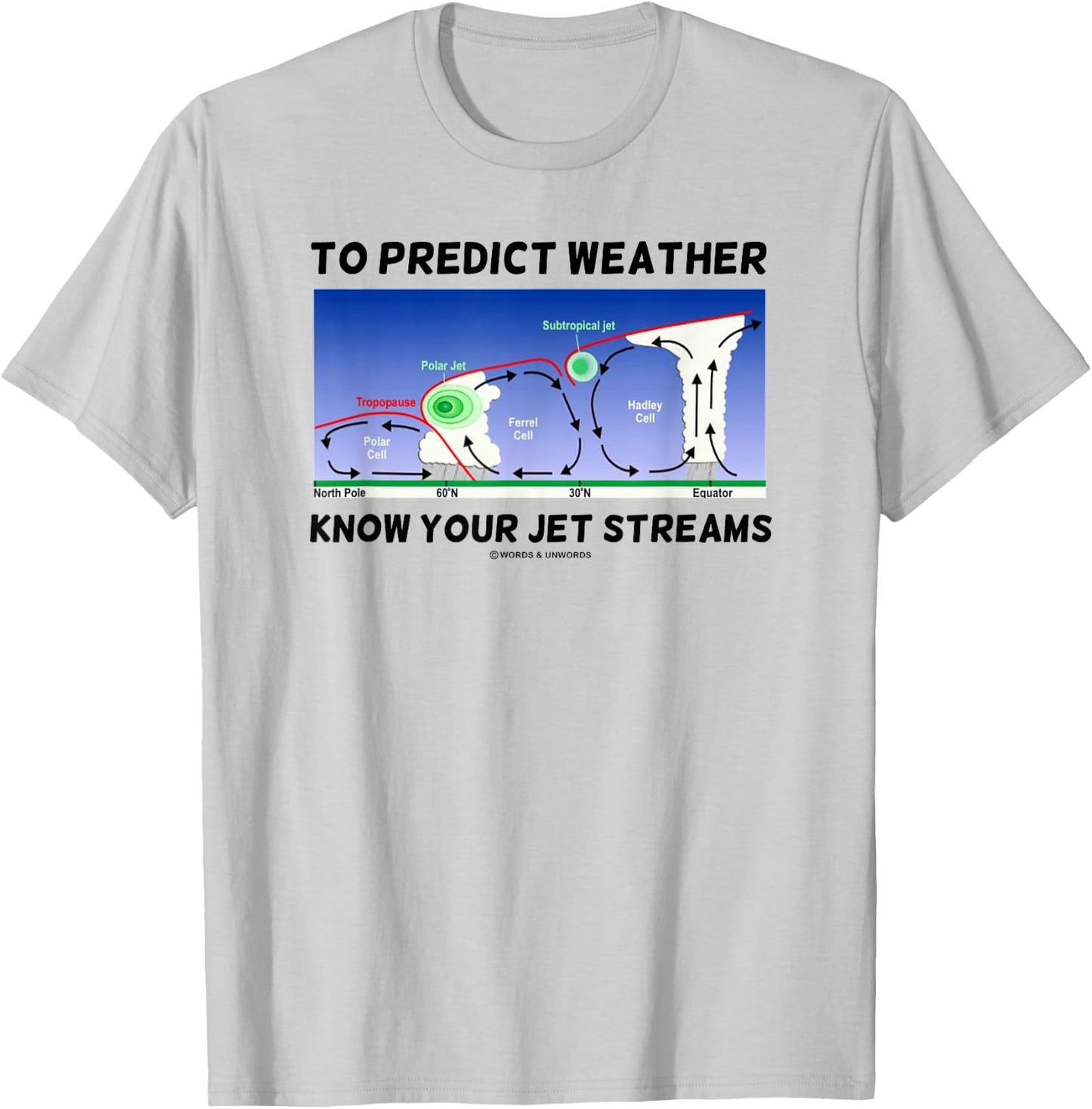 To Predict Weather Know Your Jet Streams Meteorology Humor T-Shirt - T-Shirt | Ash