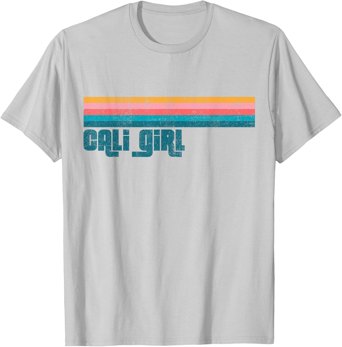 Vintage Cali Girl Beach California Summer Retro Women's Gift T-Shirt - T-Shirt | Ash