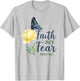Christian Bible Verse Quote Butterfly Rose Flower Psalm 56:3 T-Shirt - T-Shirt | Ash