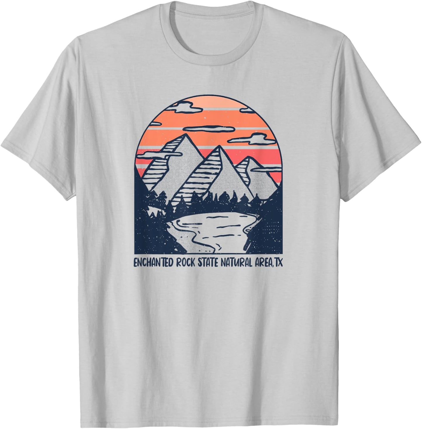 Enchanted Rock Natural Area Texas Outdoors Camping Hiking T-Shirt - T-Shirt | Ash