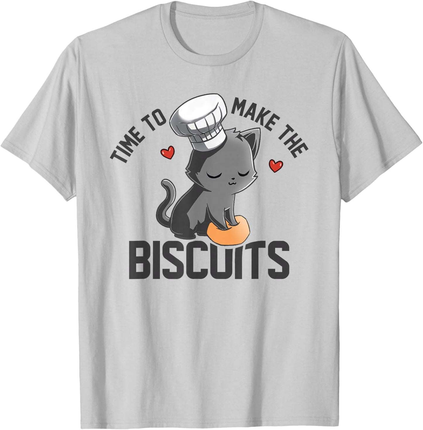 Time To Make The Biscuits Kneading Dough Kitten T-Shirt - T-Shirt | Ash