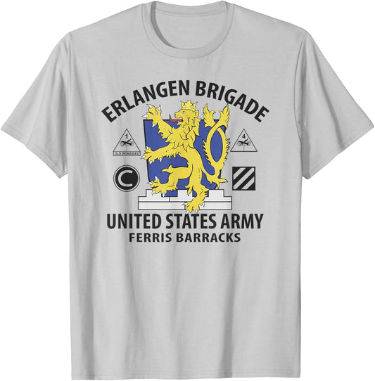 Erlangen Brigade United States Army Ferris Barracks T-Shirt - T-Shirt | Ash