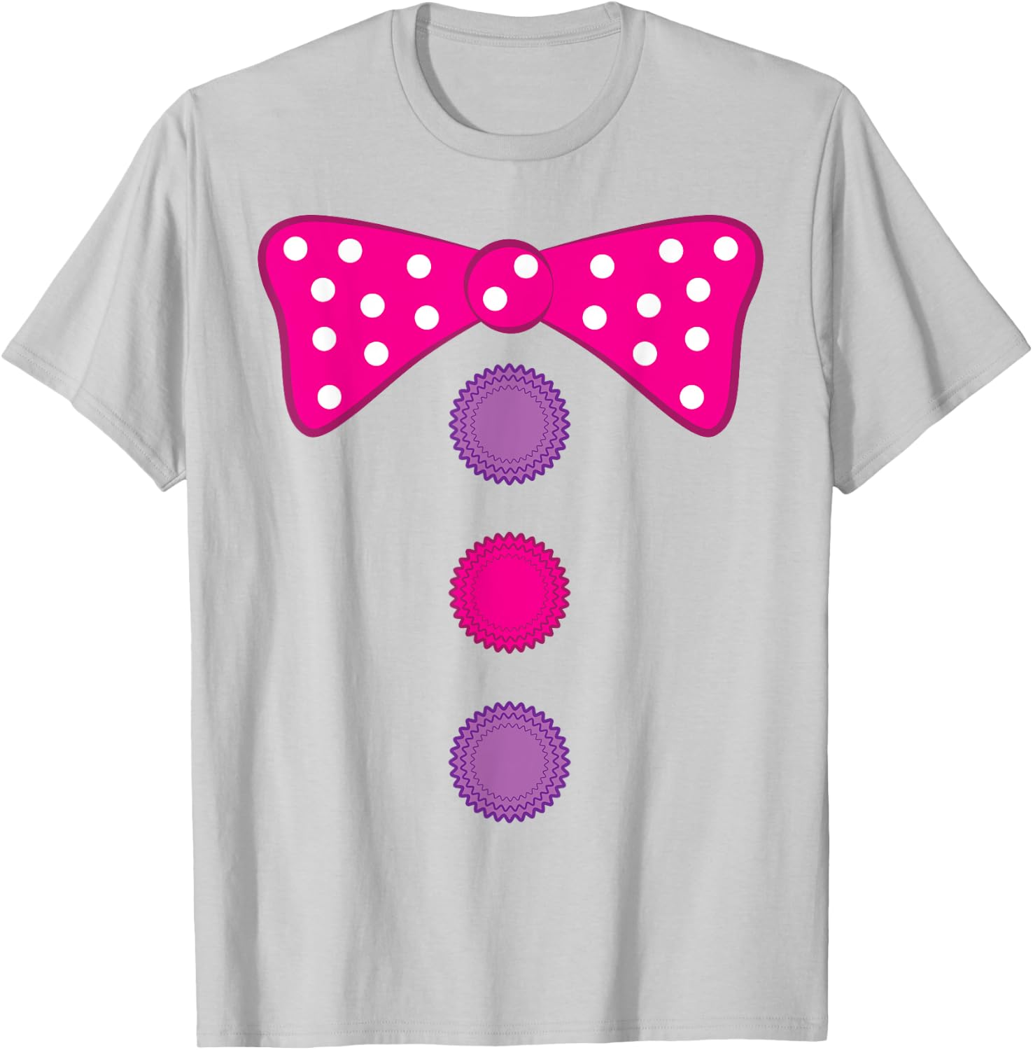 Girl Clown Bow Tie Halloween Costume Funny T-Shirt - T-Shirt | Ash