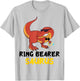 Ring Bearer T-Rex Dino Ring Dinosaur Wedding Party Security T-Shirt - T-Shirt | Ash