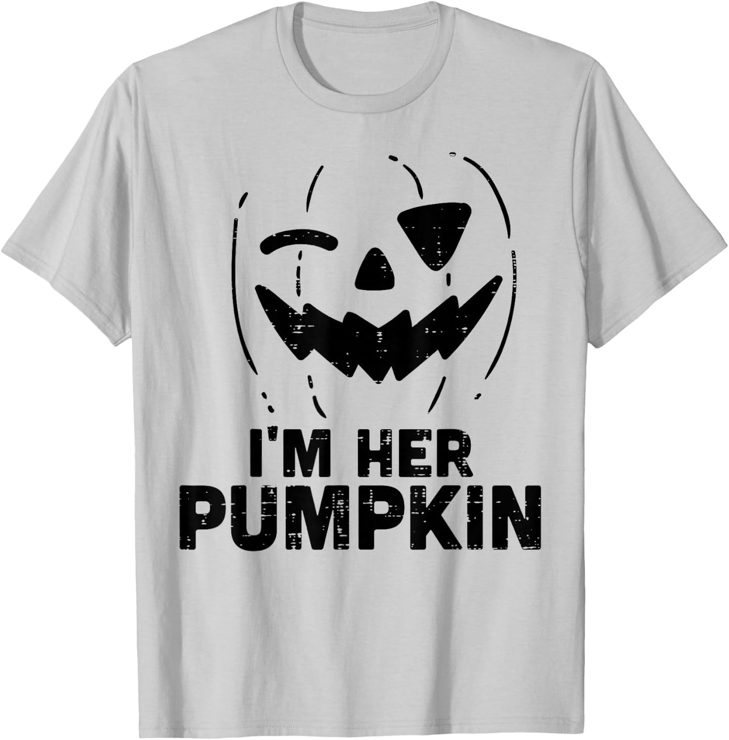 Im Her Pumpkin Matching Halloween Couples Him And Her Men T-Shirt - T-Shirt | Ash