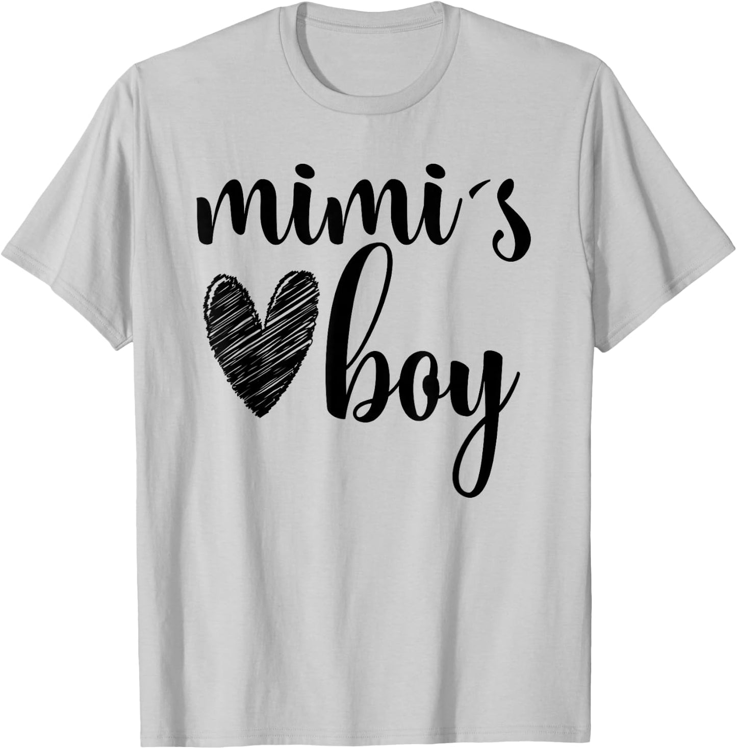 Funny Matching Mimi Boy for Grandma Whit Boy Mother's Day T-Shirt - T-Shirt | Ash