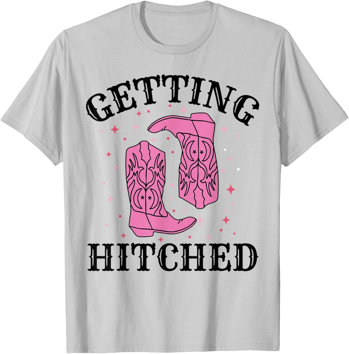 Getting Hitched Bride Groom Wedding Bachelorette Party T-Shirt - T-Shirt | Ash