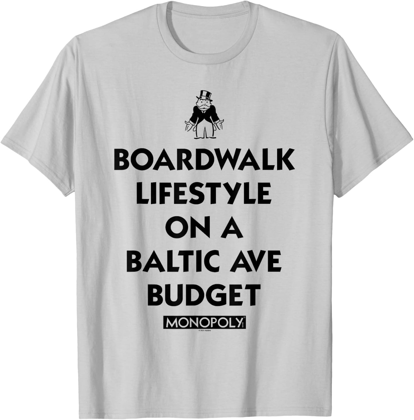 Monopoly Boardwalk Lifestyle, Baltic Ave Budget T-Shirt - T-Shirt | Ash