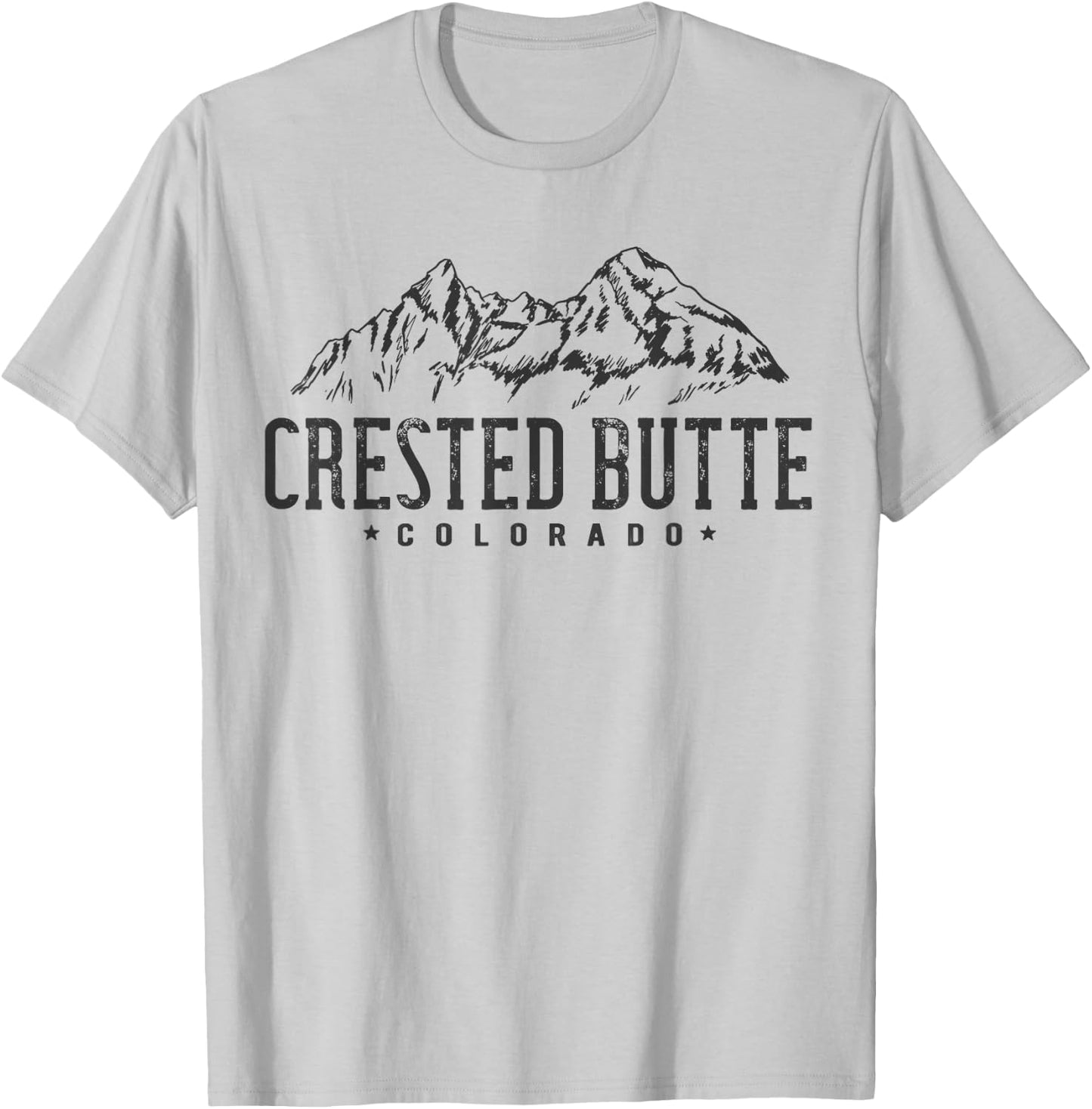 Crested Butte Mountain Colorado T-Shirt - T-Shirt | Ash